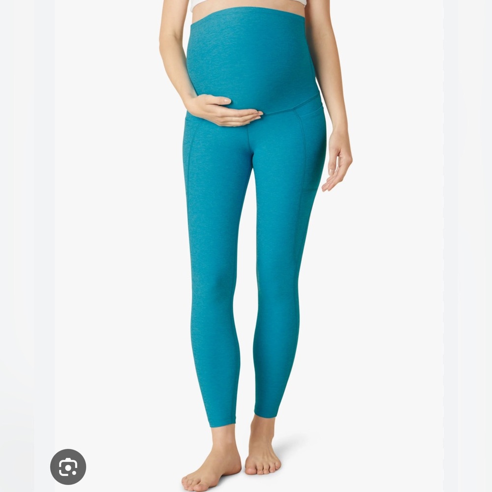 Beyond the Bump Teal Maternity Leggings
